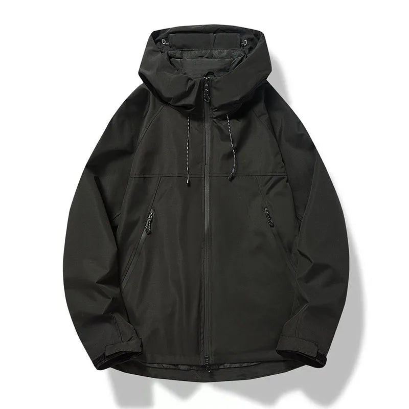 Men’s Waterproof Hooded Jacket – Outdoor Hiking Sportswear Coat