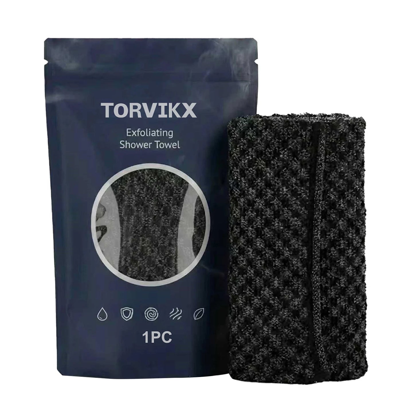 Exfoliating Shower Towel Exfoliating Skin Bath Towel,Premium Scrub Wash Cloth for Body Face Exfoliating Washcloth for Men Woman