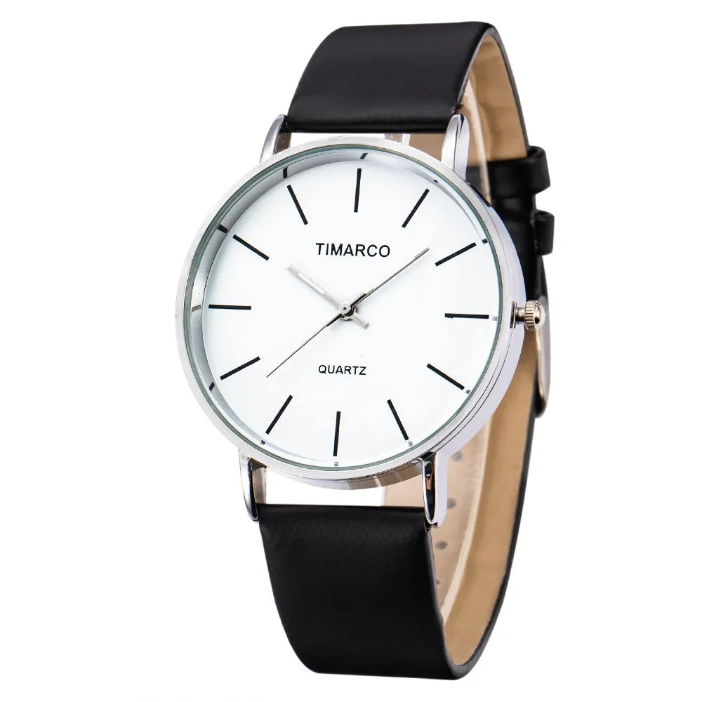Women's Watches Simple Style Watch Fashion Metal Round Dial Analog Quartz Watch for Men Women Minimalist Watch Quartz Clock