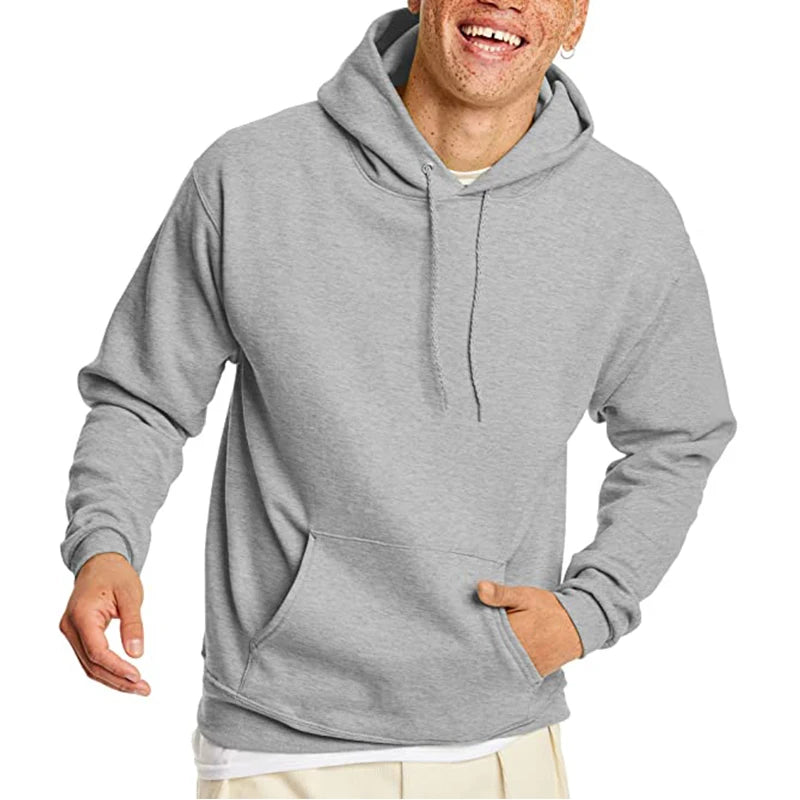 Oversized Casual Hoodie – Unisex Solid Color Sweatshirt for Men & Women