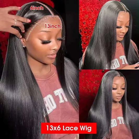 Straight Lace Front Wigs Human Hair HdLace Frontal Wig Straight Human Hair Wig Glueless StrClosure Wig
