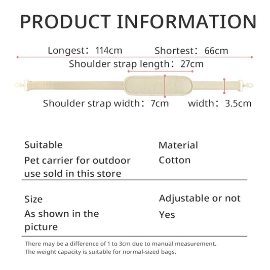 Pet bag accessories Anticlinal belt Pet bag articles for going out