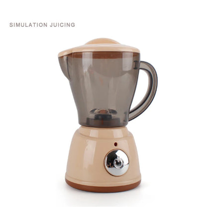 Simulation Electric Kitchen Toys Appliances Pop-up Toaster Microwave Oven Washer Dryer Mixer Blender Set Coffee Maker for Kids