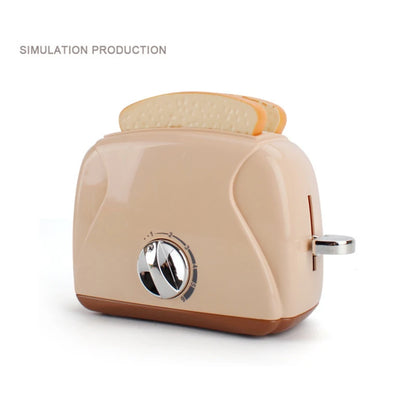 Simulation Electric Kitchen Toys Appliances Pop-up Toaster Microwave Oven Washer Dryer Mixer Blender Set Coffee Maker for Kids