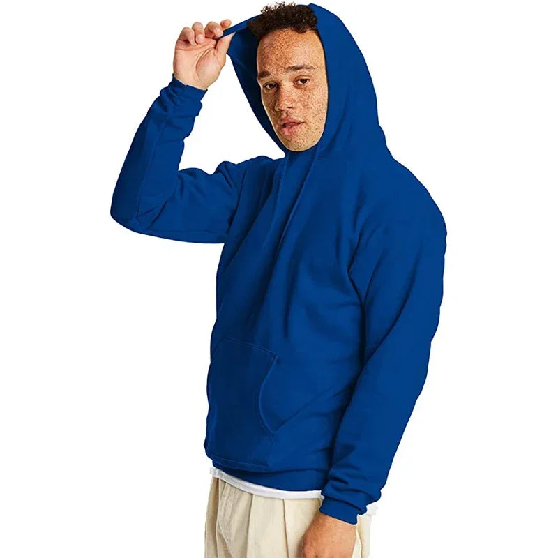 Oversized Casual Hoodie – Unisex Solid Color Sweatshirt for Men & Women