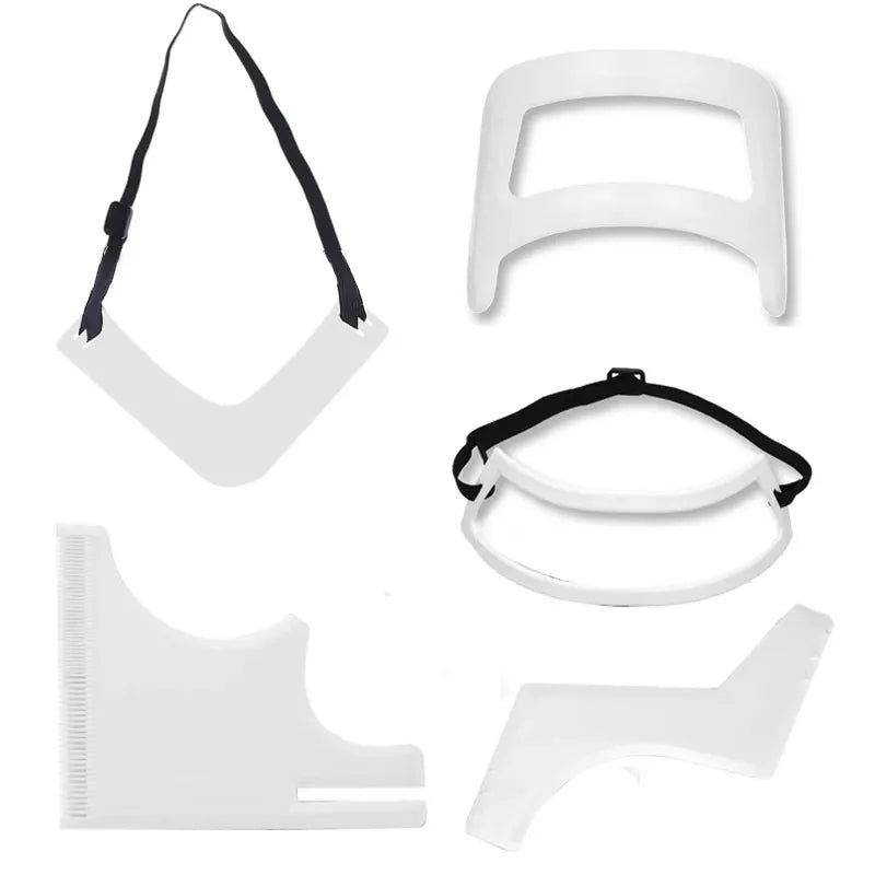 5/4Pcs Haircut Kit Beard Hair Goatee Neckline Shaving Template Hairline Beard Shaping Tool Hair Cutting