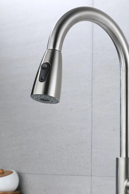 Kitchen Basin Has 2 Functions Replace The Pull-out Hot and Cold Water Faucet and The Shower Pull-out Faucet Replaces  Sprinkler