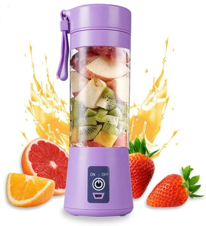 Portable Juicer Blender, USB Travel Juice Cup Baby Food Mixing Machince with Updated 6 Blades with Powerful Motor 4000mAh Recharge