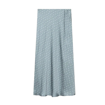 Women’s High Waist Satin Midi Skirt Elegant Office and Summer Wear