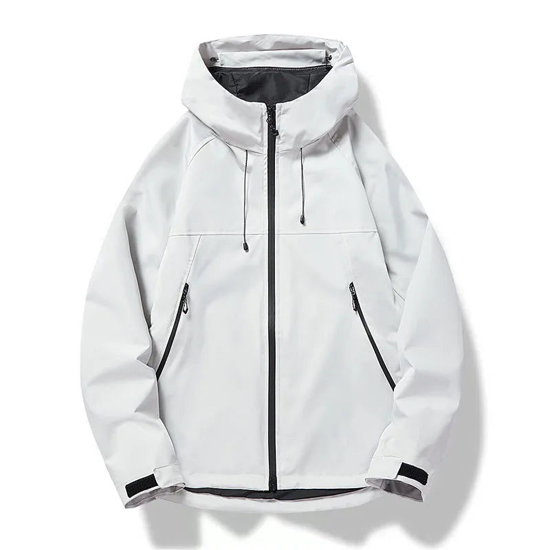 Men’s Waterproof Hooded Jacket – Outdoor Hiking Sportswear Coat