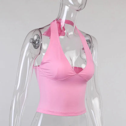 Women’s Off Shoulder Crop Top – Sleeveless Club Party Summer Outfit