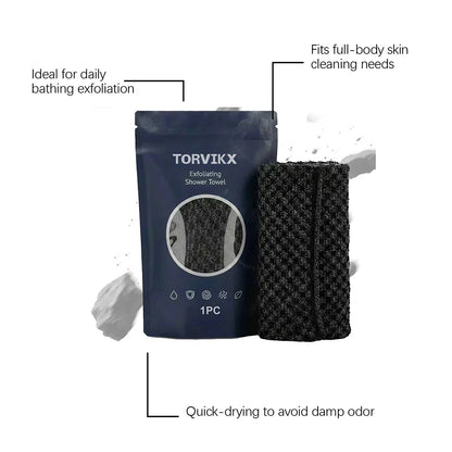 Exfoliating Shower Towel Exfoliating Skin Bath Towel,Premium Scrub Wash Cloth for Body Face Exfoliating Washcloth for Men Woman