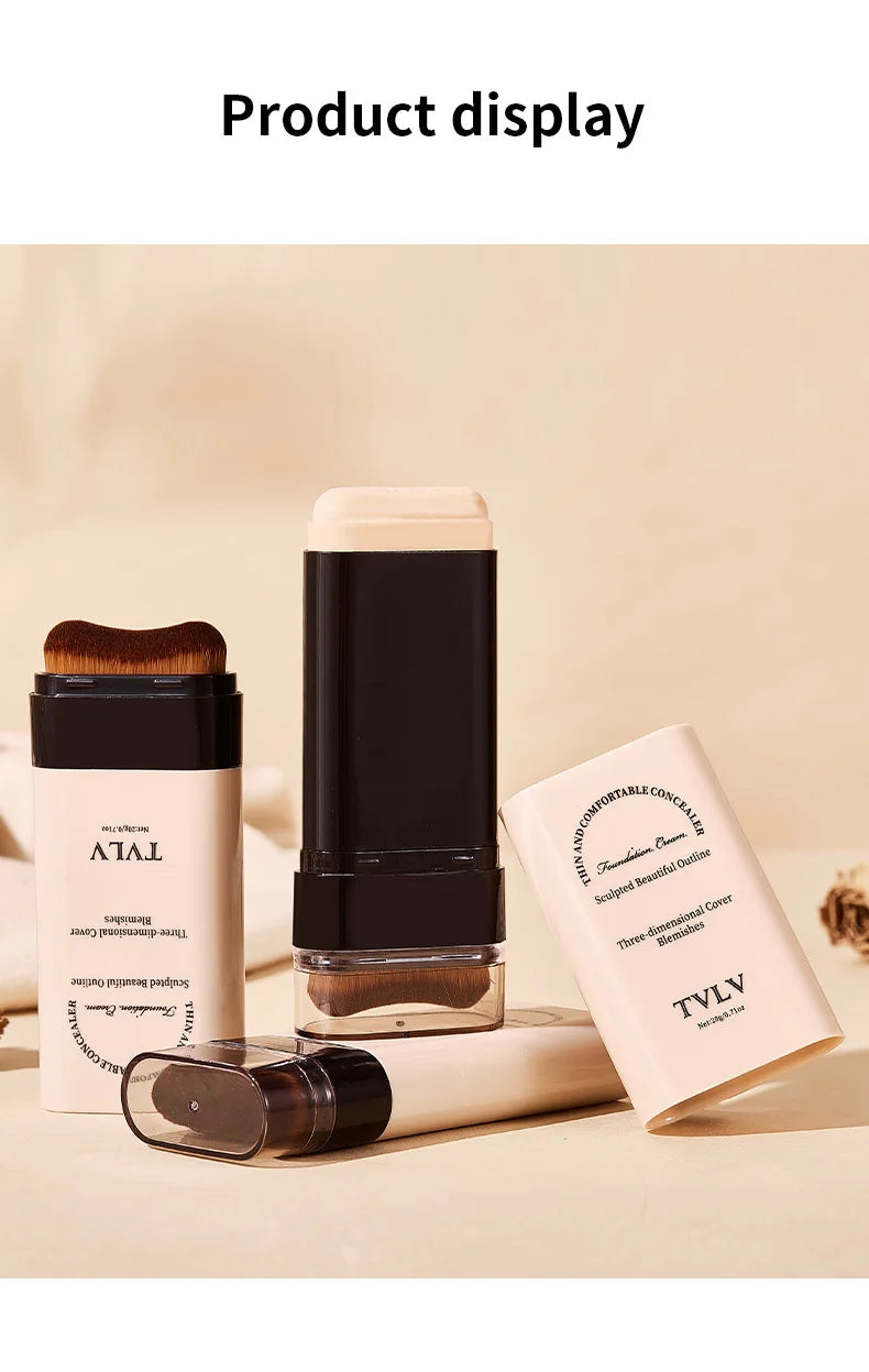 Foundation make-up concealer is light and thin to hold makeup, cover facial defects, and create a clear makeup effect
