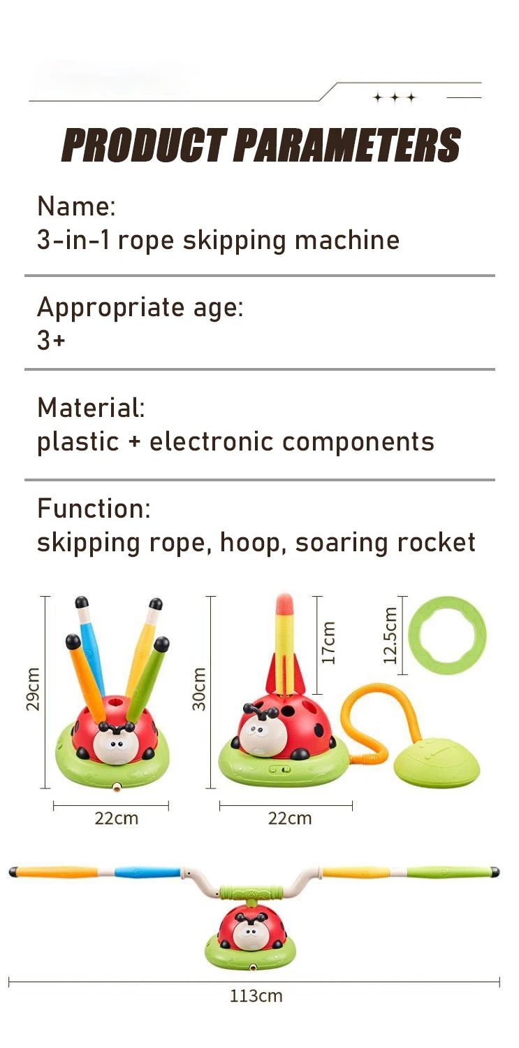 3-In-1 Kid Sports Toys Skipping Rope Toy Children Indoor Outdoor Games Learning Educational Toys