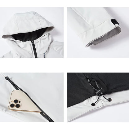Men’s Waterproof Hooded Jacket – Outdoor Hiking Sportswear Coat