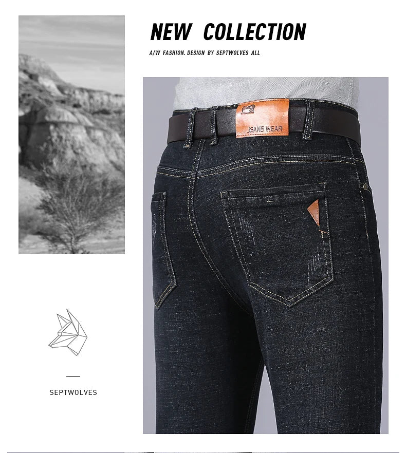 Men’s Stretch Slim Fit Jeans – Comfortable Business Casual Denim Pants