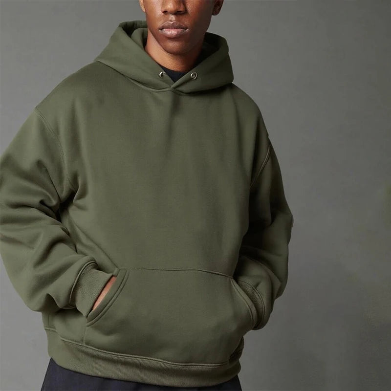 Men’s Casual Hoodie Sweatshirt – Streetwear Pullover Gym Fashion Top