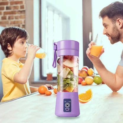 Portable Juicer Blender, USB Travel Juice Cup Baby Food Mixing Machince with Updated 6 Blades with Powerful Motor 4000mAh Recharge