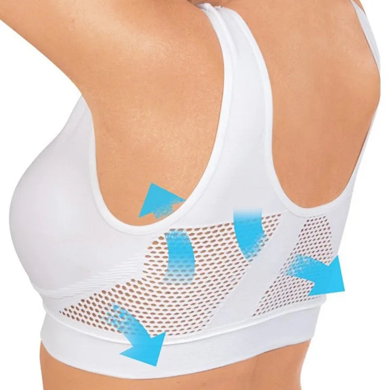 Women’s Sports Bra – Breathable Padded Fitness & Yoga Top