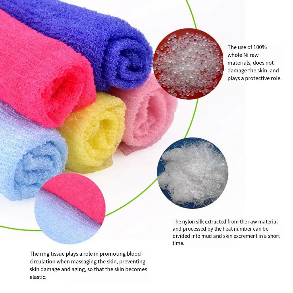 beauty skin exfoliating cloth washcloth japanese body wash towel nylon bath towel skin polishing multifunctional towels