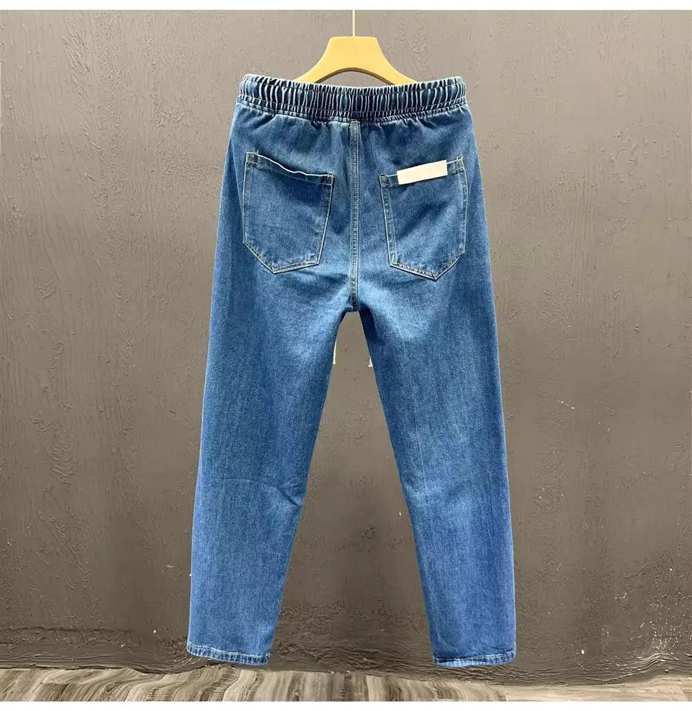 Men’s Loose Straight Leg Jeans – Casual Vintage Durable Cotton Denim