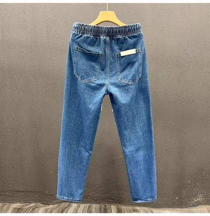 Men’s Loose Straight Leg Jeans – Casual Vintage Durable Cotton Denim