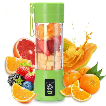 Portable Juicer Blender, USB Travel Juice Cup Baby Food Mixing Machince with Updated 6 Blades with Powerful Motor 4000mAh Recharge