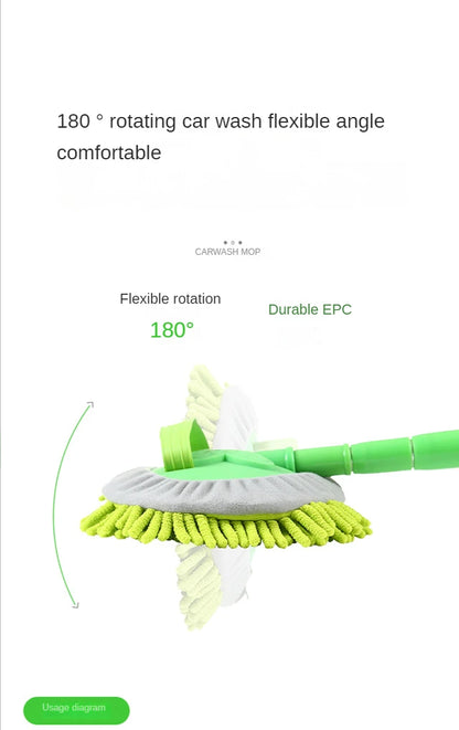 Car Cleaning Brush Detailing Adjustable Super absorbent Car Wash Brush Telescoping Long Handle Cleaning Mop Auto Accessories