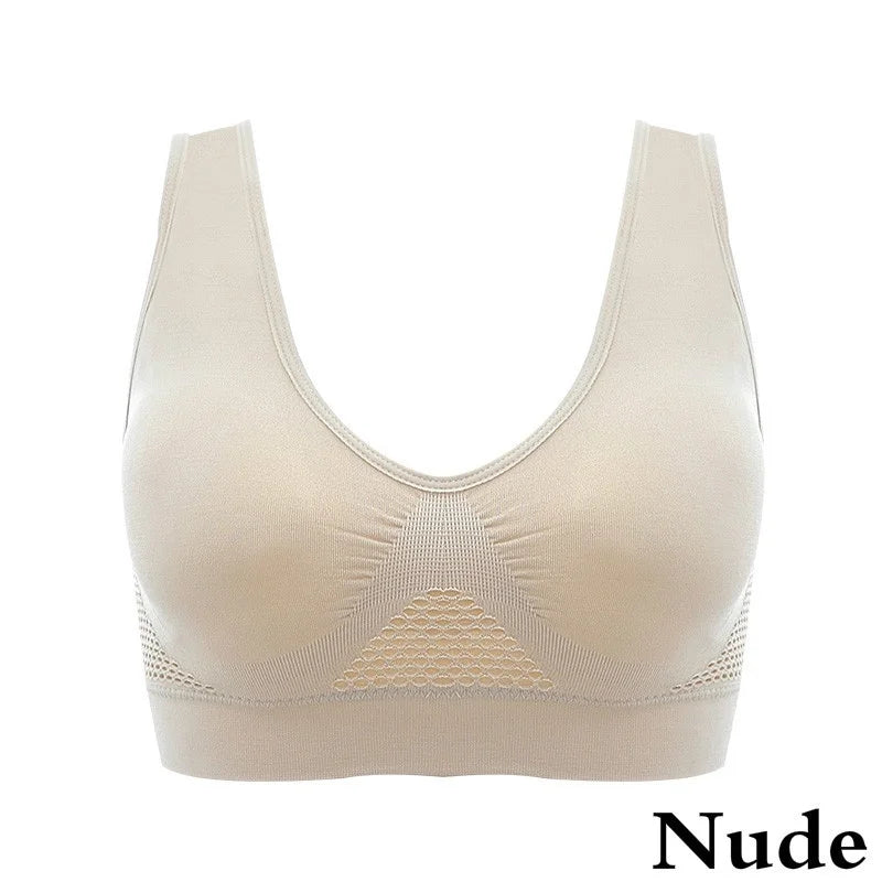 Women’s Sports Bra – Breathable Padded Fitness & Yoga Top