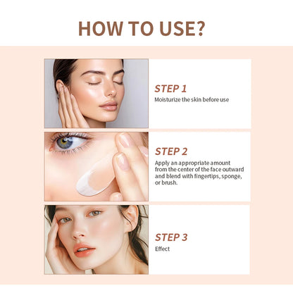 Foundation 4 in 1 - Medium Spectrum with SPF 30+, Longwearing & Waterproof Hydrating Color Changing Foundation Women Cosmetics