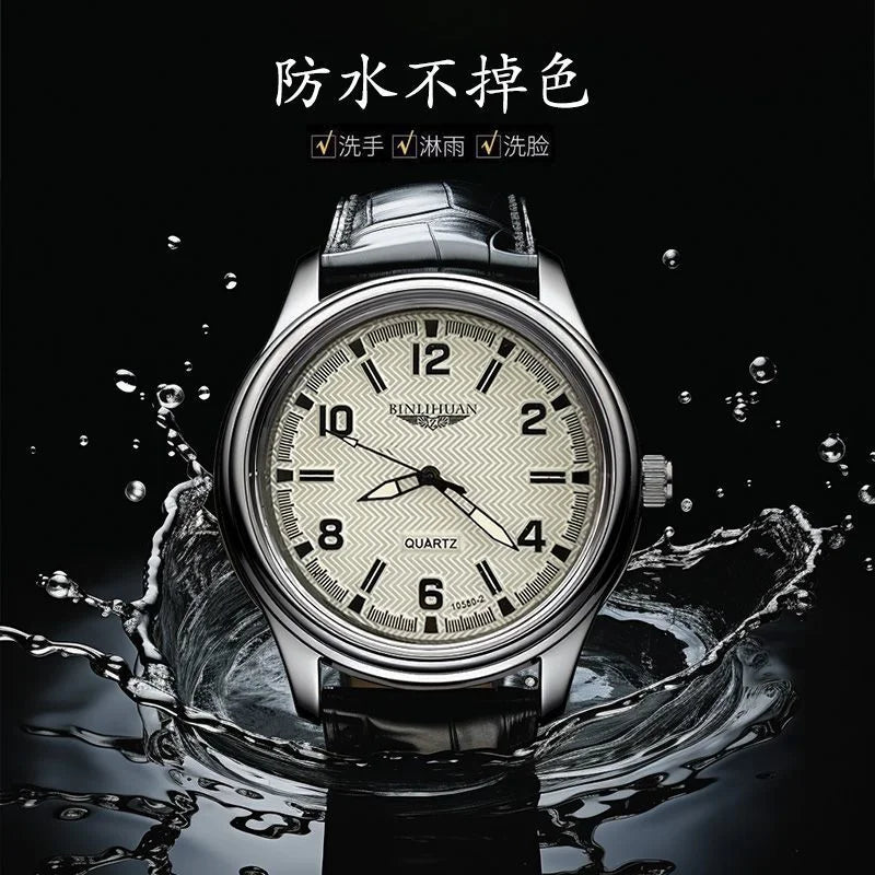 Top Brand Man Wristwatch Luxury Business Waterproof Men Watch For Men Quartz Clock Leather Men's Watches reloj+Box Men's Gift