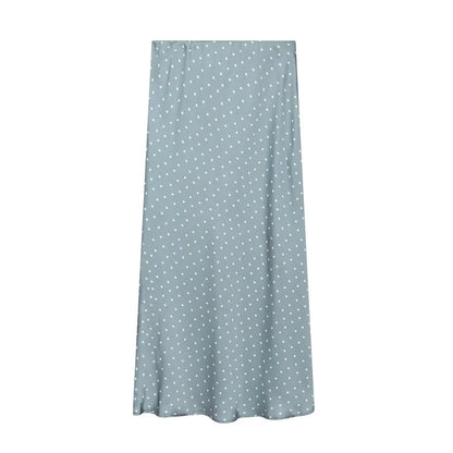 Women’s High Waist Satin Midi Skirt Elegant Office and Summer Wear