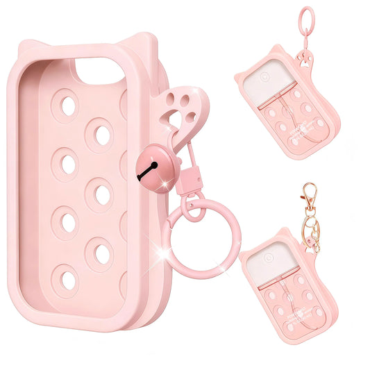 Hand Sanitizer Mist Case 1FL. OZ., Protective and Stylish Hand Sanitizer Spray Accessory, Silicone Case with Keyring，Portable