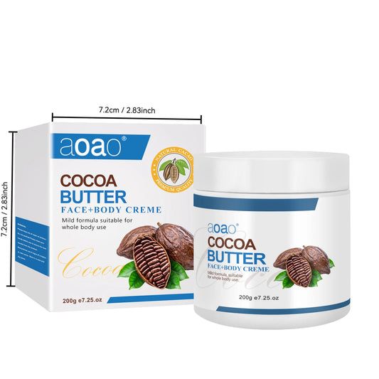 Shea Butter Body Cream - Coconut & Cocoa Butter Formula,  Hypoallergenic with Vitamin E