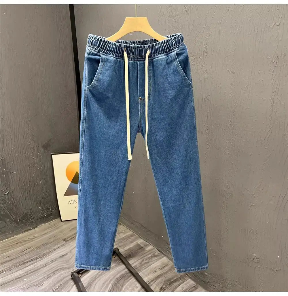 Men’s Loose Straight Leg Jeans – Casual Vintage Durable Cotton Denim