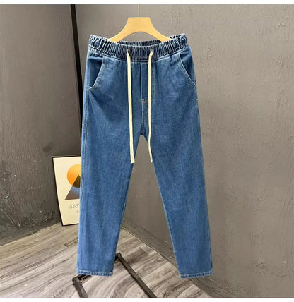 Men’s Loose Straight Leg Jeans – Casual Vintage Durable Cotton Denim