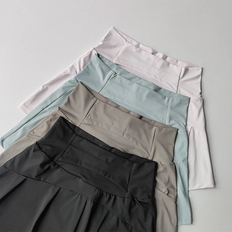 Women’s High Waist Sports Skirt Quick Dry Fitness Yoga Running Tennis Golf Wear