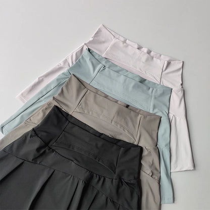 Women’s High Waist Sports Skirt Quick Dry Fitness Yoga Running Tennis Golf Wear