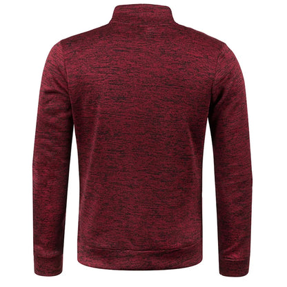 Men’s Zipper Jacket Hoodie – Solid Color Long Sleeve Streetwear Sweatshirt