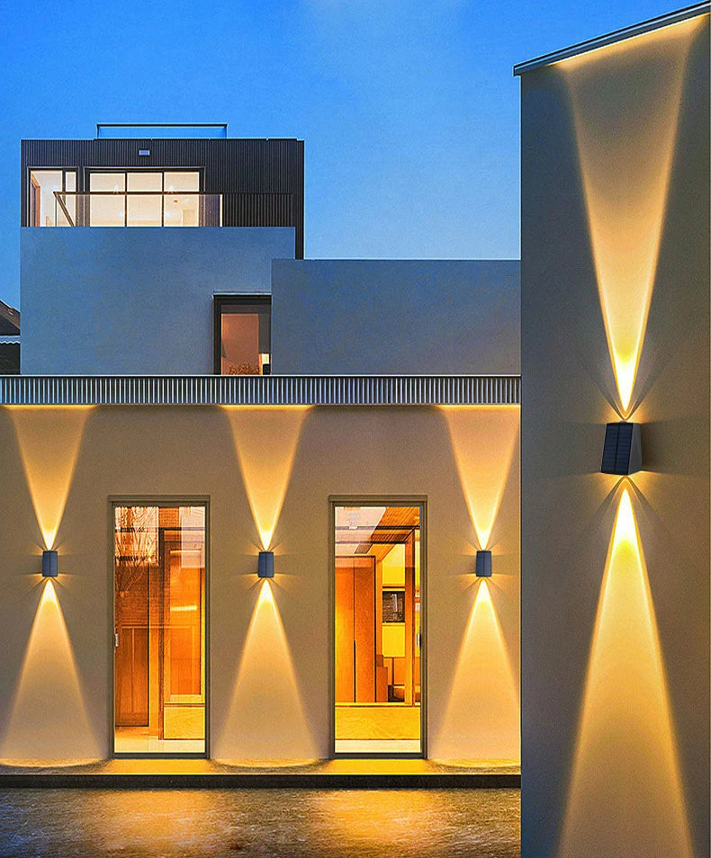 LED Solar Lights Outdoor Solar Powered Wall Lamp Waterproof Outdoor Garden Decorations