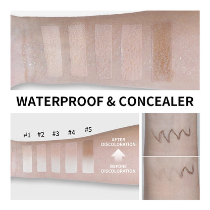 Foundation Stick Color Changing Foundation with Detachable Brush Blanc Cover Cream Stick Changing Hight Coverage Base Makeup