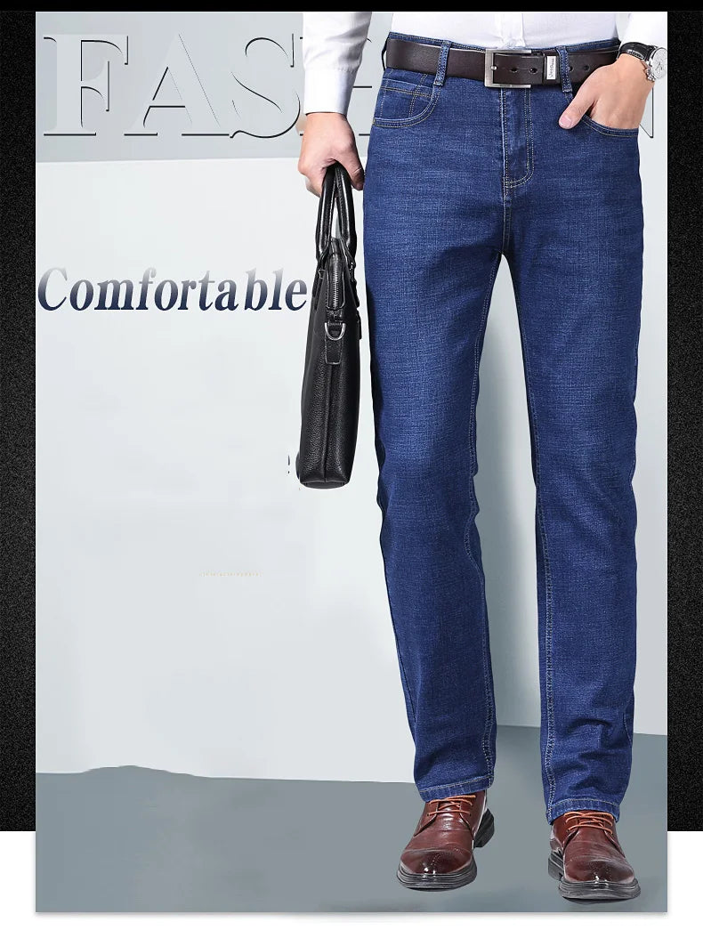 Men’s Stretch Slim Fit Jeans – Comfortable Business Casual Denim Pants