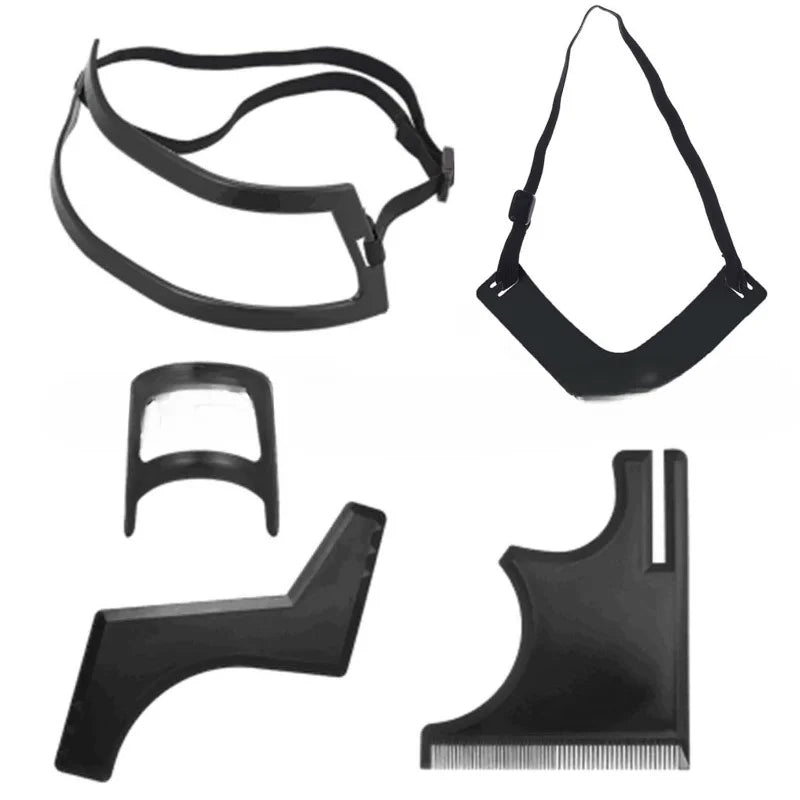 5/4Pcs Haircut Kit Beard Hair Goatee Neckline Shaving Template Hairline Beard Shaping Tool Hair Cutting