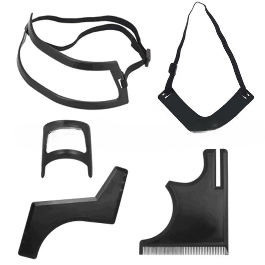 5/4Pcs Haircut Kit Beard Hair Goatee Neckline Shaving Template Hairline Beard Shaping Tool Hair Cutting