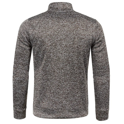 Men’s Zipper Jacket Hoodie – Solid Color Long Sleeve Streetwear Sweatshirt