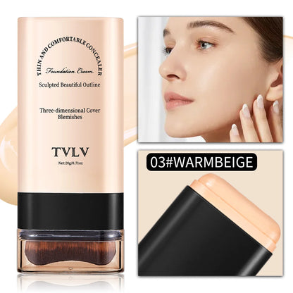 Foundation make-up concealer is light and thin to hold makeup, cover facial defects, and create a clear makeup effect