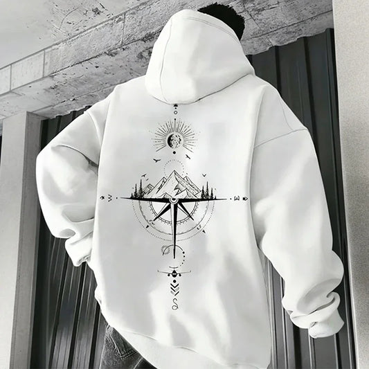 Men’s Long Sleeve Hoodie – Casual Sports Sweatshirt for Spring & Autumn