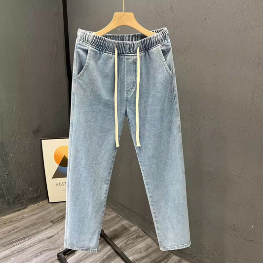 Men’s Loose Straight Leg Jeans – Casual Vintage Durable Cotton Denim