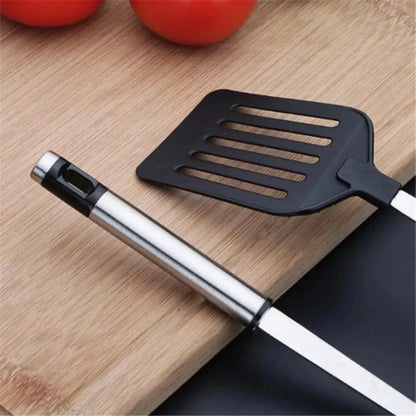 Stainless Steel Turners Kitchen Tools  Nylon Handle  Spatula  Fried Shovel Egg Fish Frying Pan
