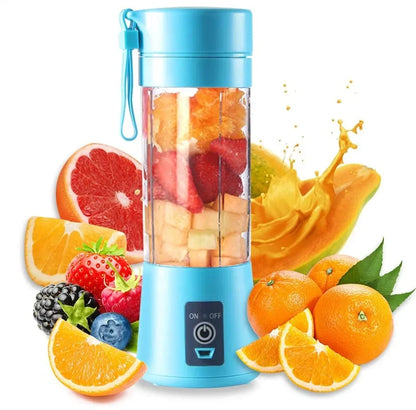 Portable Juicer Blender, USB Travel Juice Cup Baby Food Mixing Machince with Updated 6 Blades with Powerful Motor 4000mAh Recharge